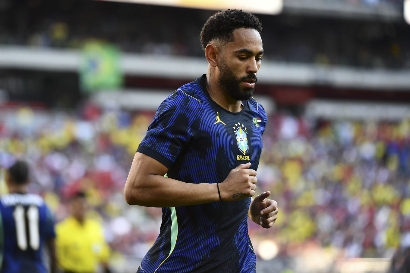 Cunha in action during Brazil's World Cup 2026 preparation friendly against Egypt