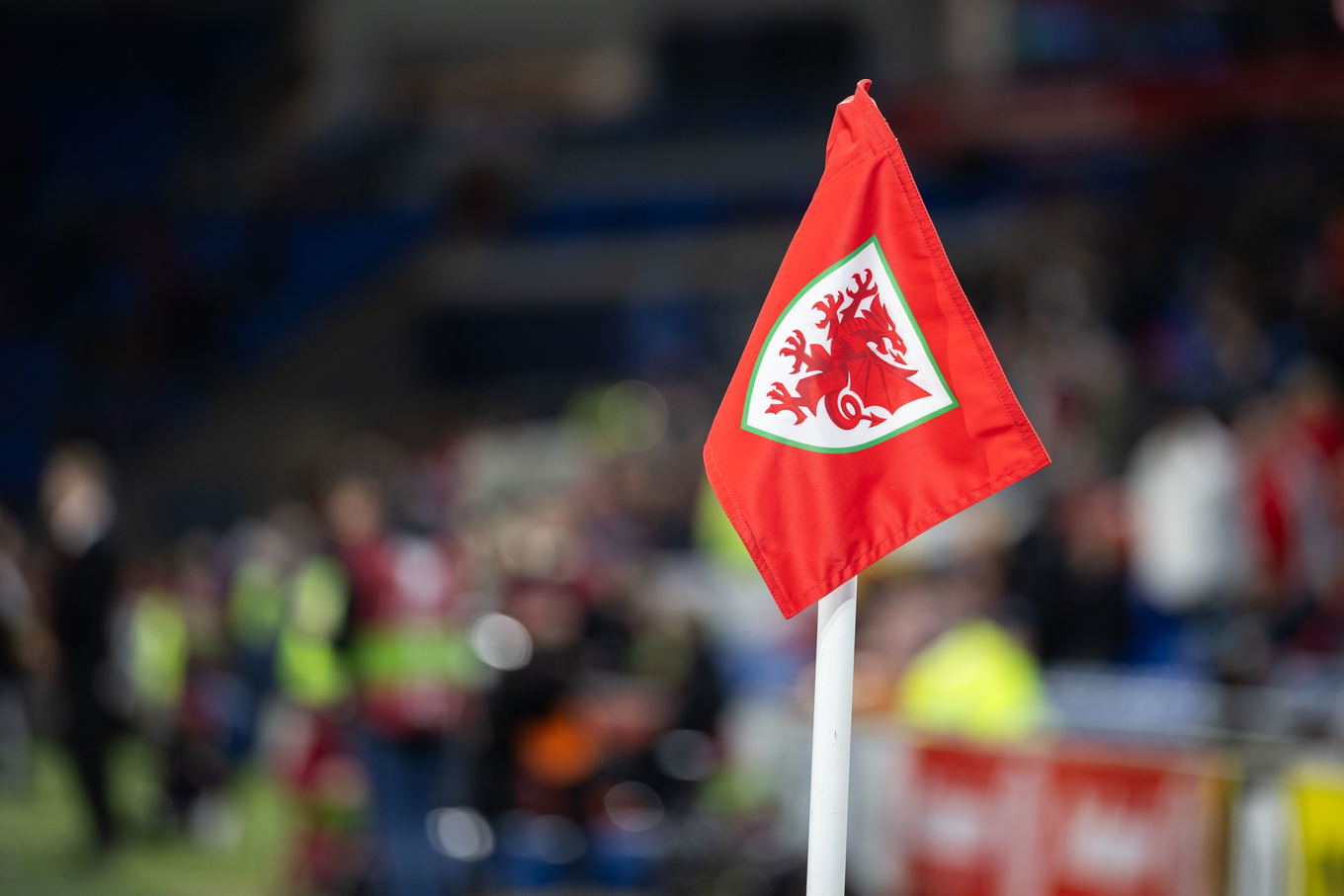 Vista general del banderín de córner en el Cardiff City Stadium de Cardiff