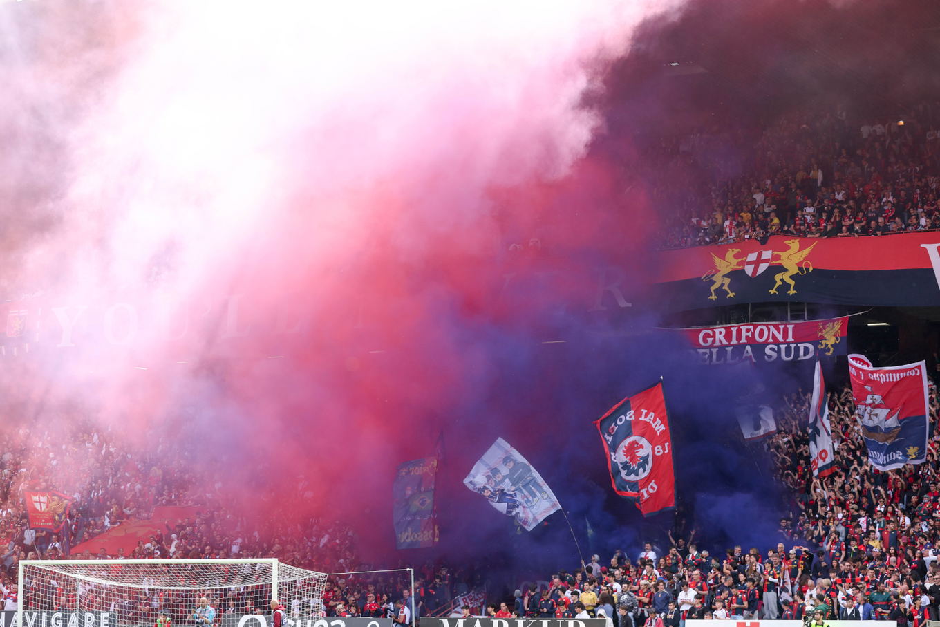 A general view of the Stadio Luigi Ferraris in Genoa