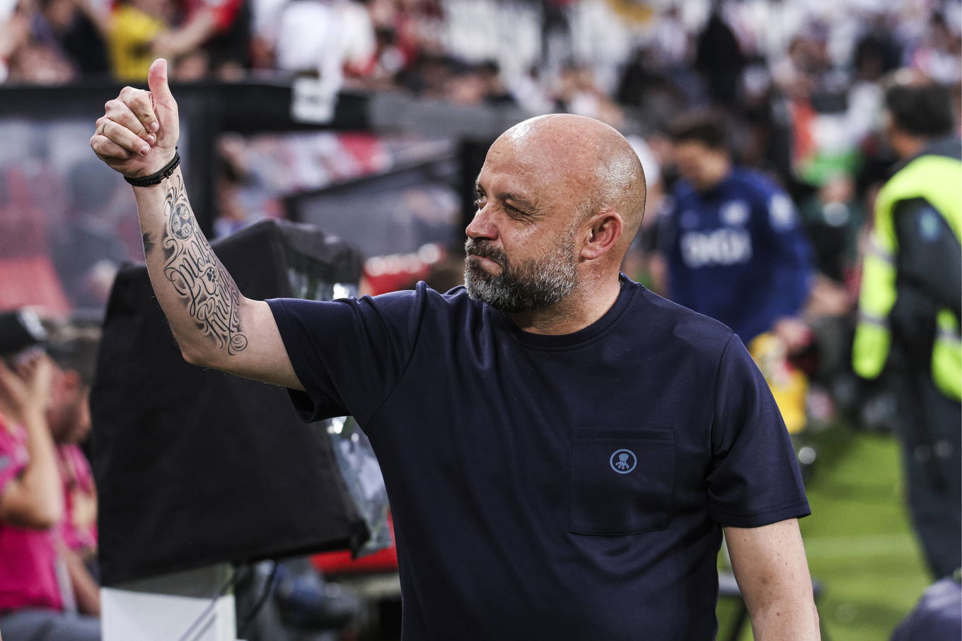  El entrenador del Espanyol, Manolo González, durante el partido de LaLiga contra el Rayo Vallecano en el Estadio de Vallecas de Madrid