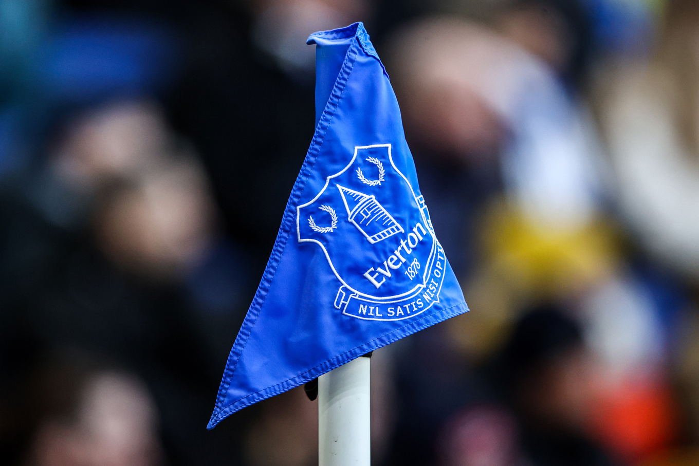 General view of the Everton corner flag at the Hill Dickinson Stadium in Liverpool