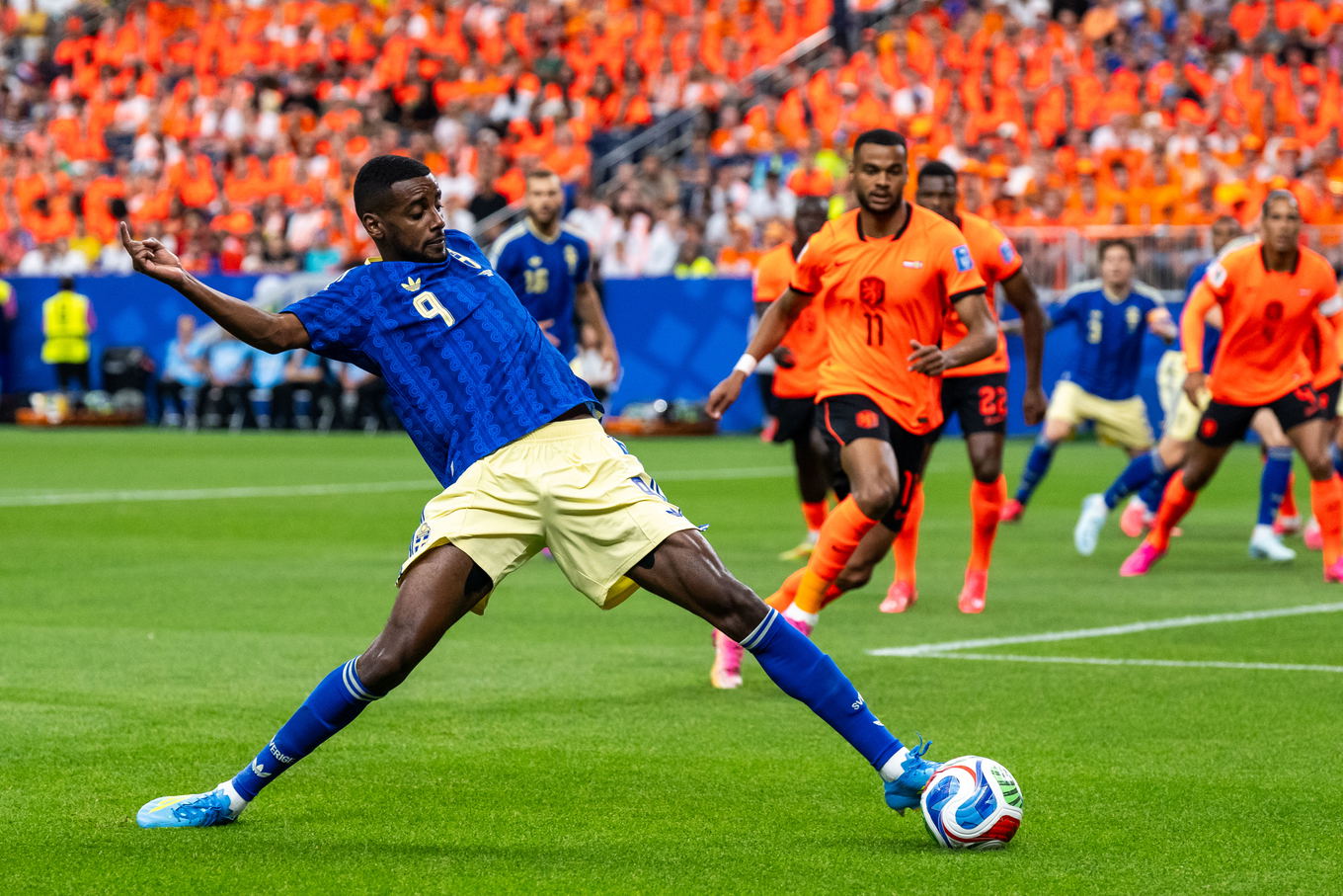 Alexander Isak of Sweden during the FIFA World Cup 2026 match against Netherlands in Houston