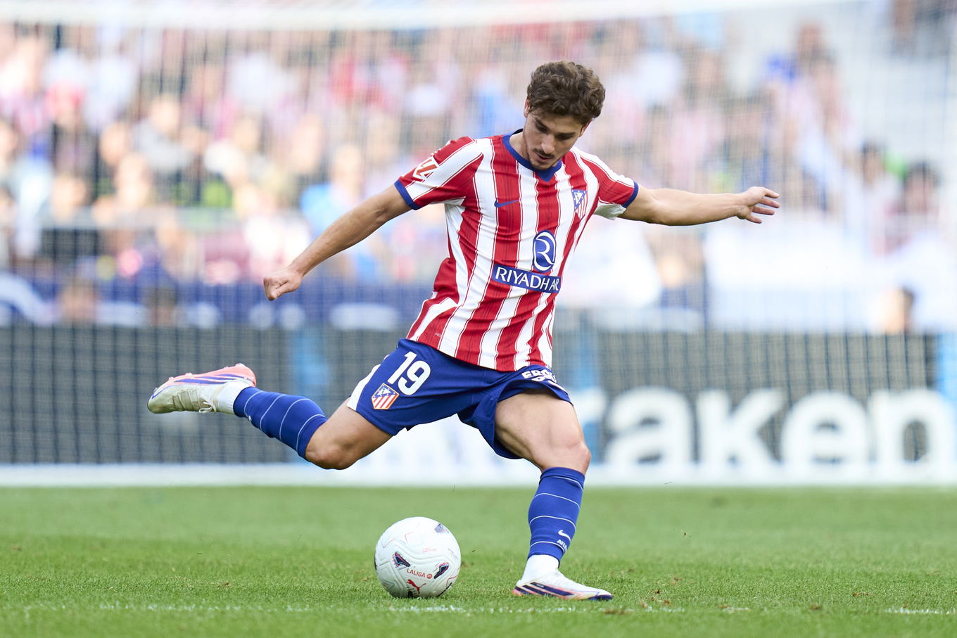 Julián Álvarez del Atlético de Madrid durante el partido de LaLiga contra el Villarreal en el Metropolitano de Madrid