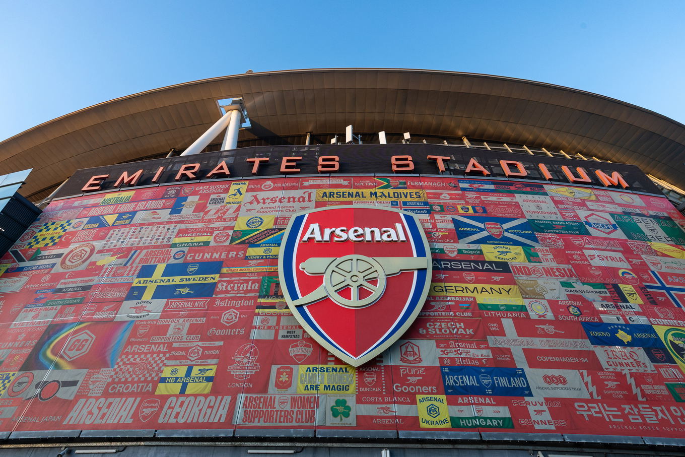 Vista general del Emirates Stadium, estadio del Arsenal, en Londres