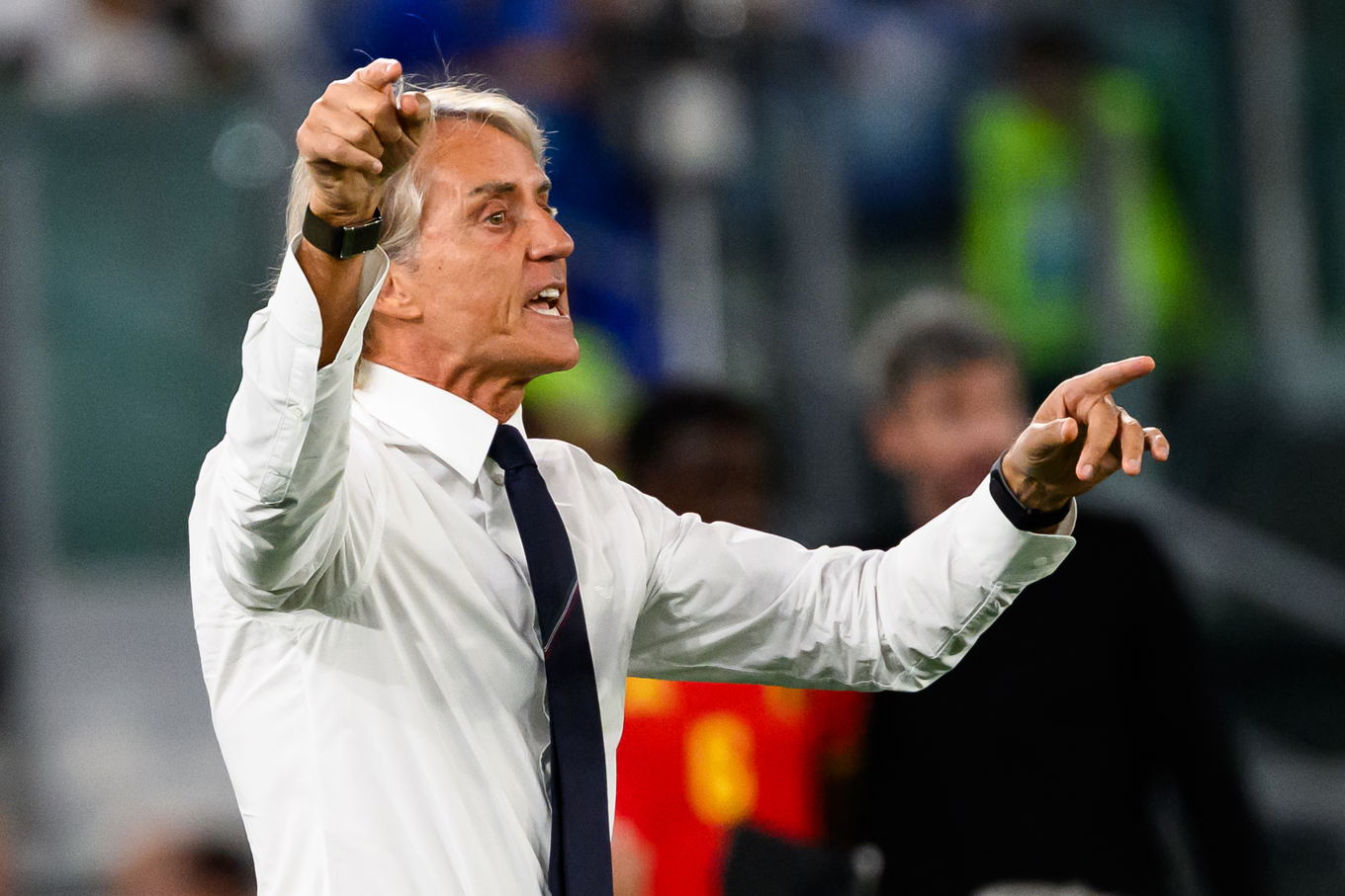 Italy head coach Roberto Mancini during the UEFA Nations League match against Belgium at the Stadio Olimpico in Rome