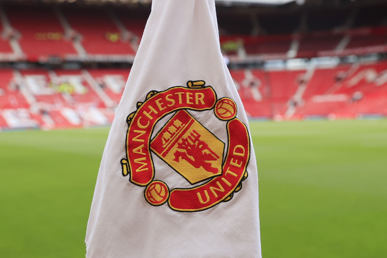 Corner flag ahead of the English championship Premier League football match between Manchester United and Nottingham Forest on 17 May 2026 at Old Trafford in Manchester, England during FOOTBALL - ENGLISH CHAMP - MANCHESTER UNITED v NOTTINGHAM, English football Premier League match