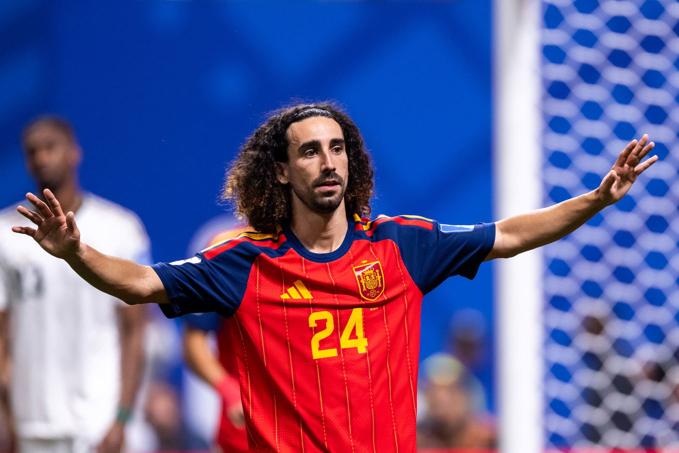 Marc Cucurella of Spain celebrates during the FIFA World Cup 2026 match against Saudi Arabia in Atlanta