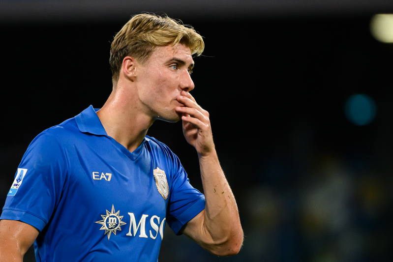 El fichaje de Rasmus Hojlund por el Napoli se activa con la clasificación para la Champions League