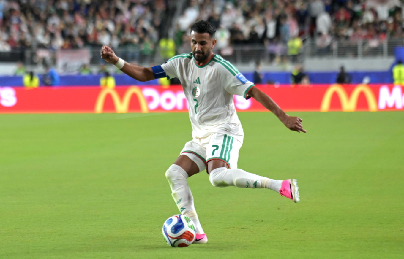 Riyad Mahrez of Algeria in action during the FIFA World Cup 2026 Group J match against Jordan in the San Francisco Bay Area
