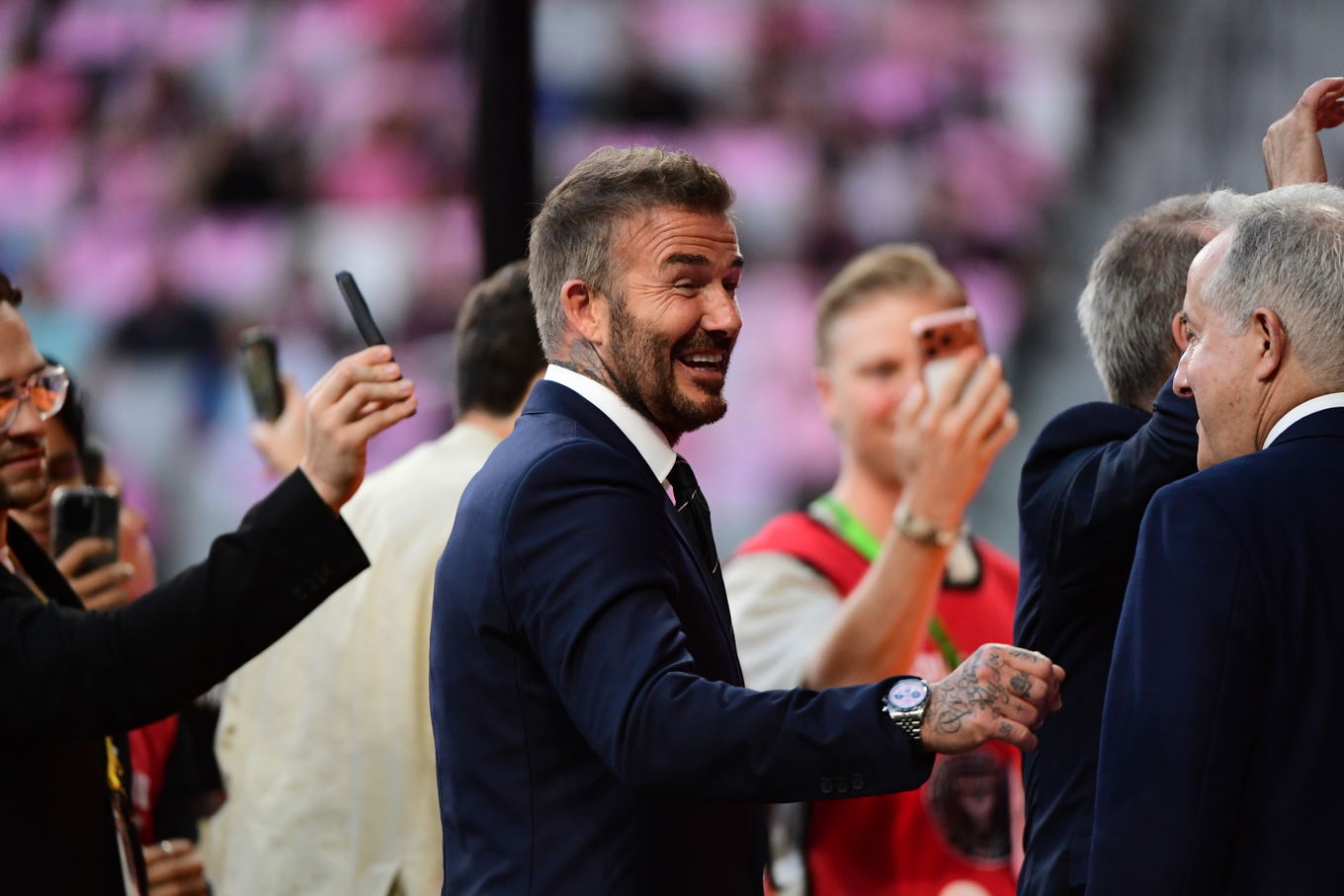 David Beckham antes del partido de la MLS entre el Inter Miami y el Austin FC en Miami