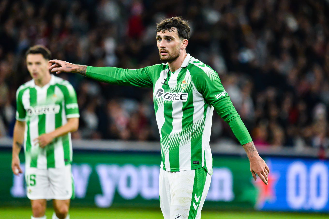 Troy Parrott of Real Betis during the UEFA Champions League match against Lille at the Stade Pierre-Mauroy