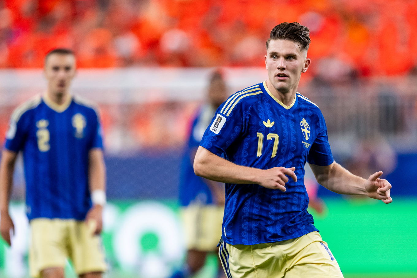 Viktor Gyökeres de Suecia durante el partido del Mundial 2026 contra Países Bajos en Houston