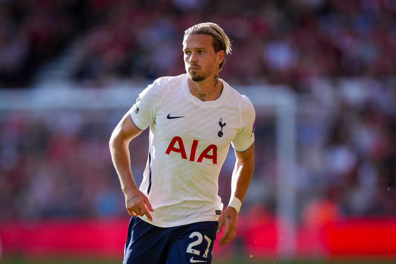 Mykhaylo Mudryk of Tottenham Hotspur during the Premier League match against Nottingham Forest at the City Ground in Nottingham