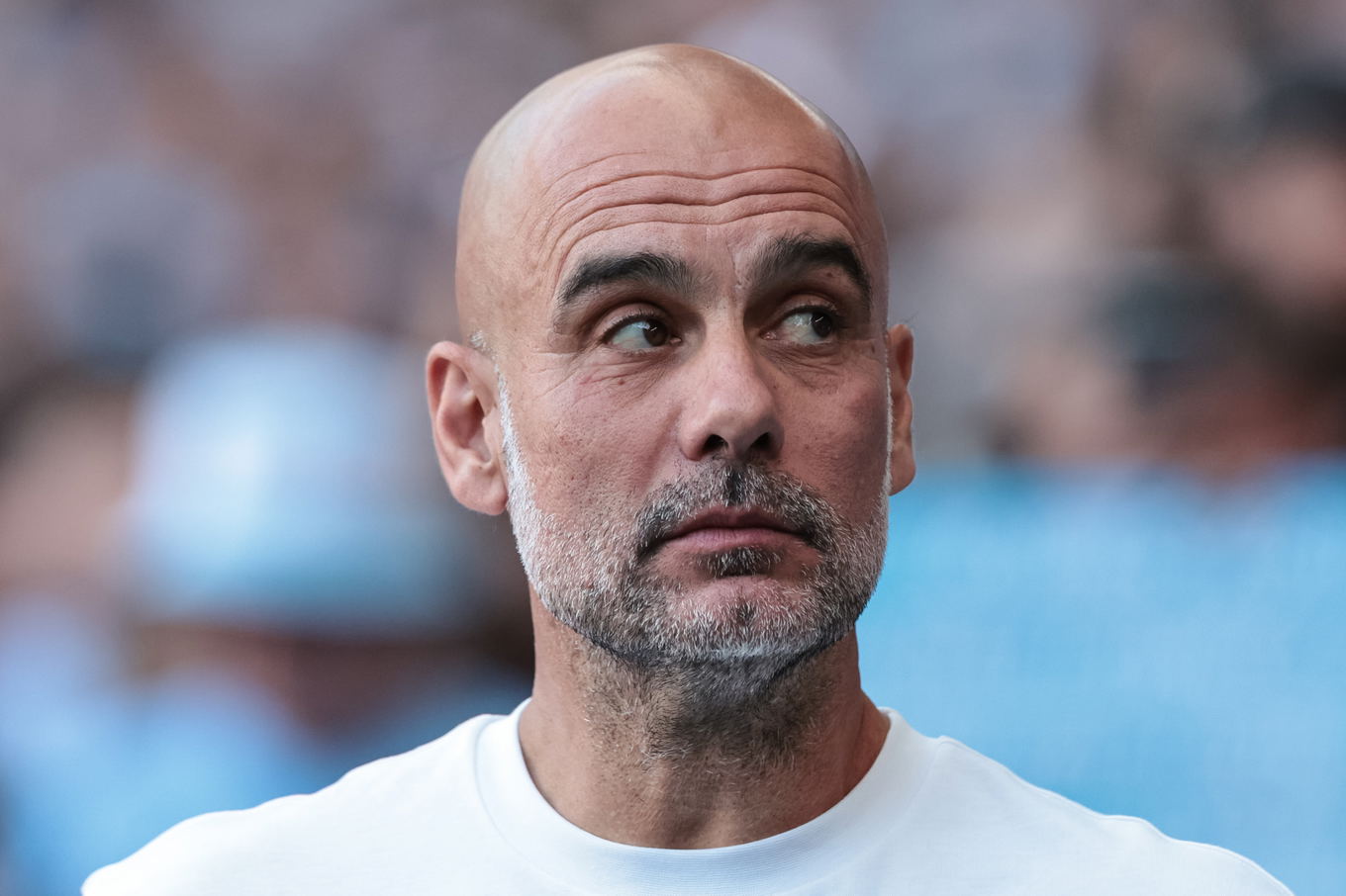 El entrenador del Manchester City, Pep Guardiola, durante el partido de la Premier League contra el Aston Villa en el Etihad Stadium de Manchester