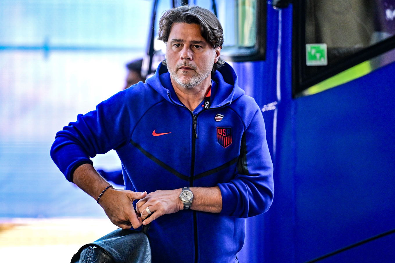 El seleccionador de Estados Unidos, Mauricio Pochettino, antes del partido de octavos de final del Mundial 2026 contra Bélgica en Seattle