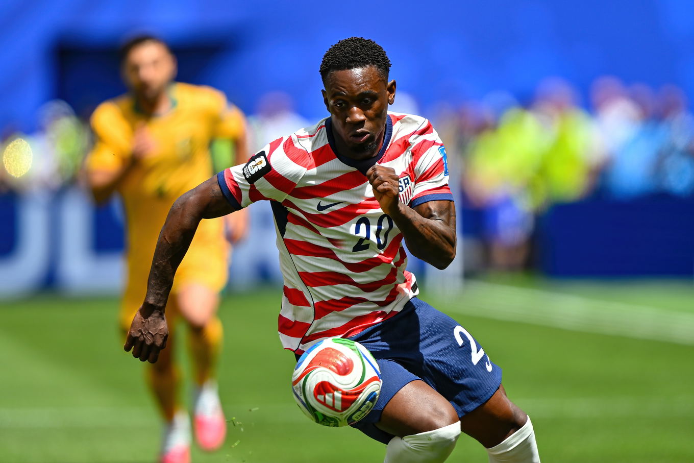 Folarin Balogun de Estados Unidos durante el partido del Mundial 2026 contra Australia en Seattle