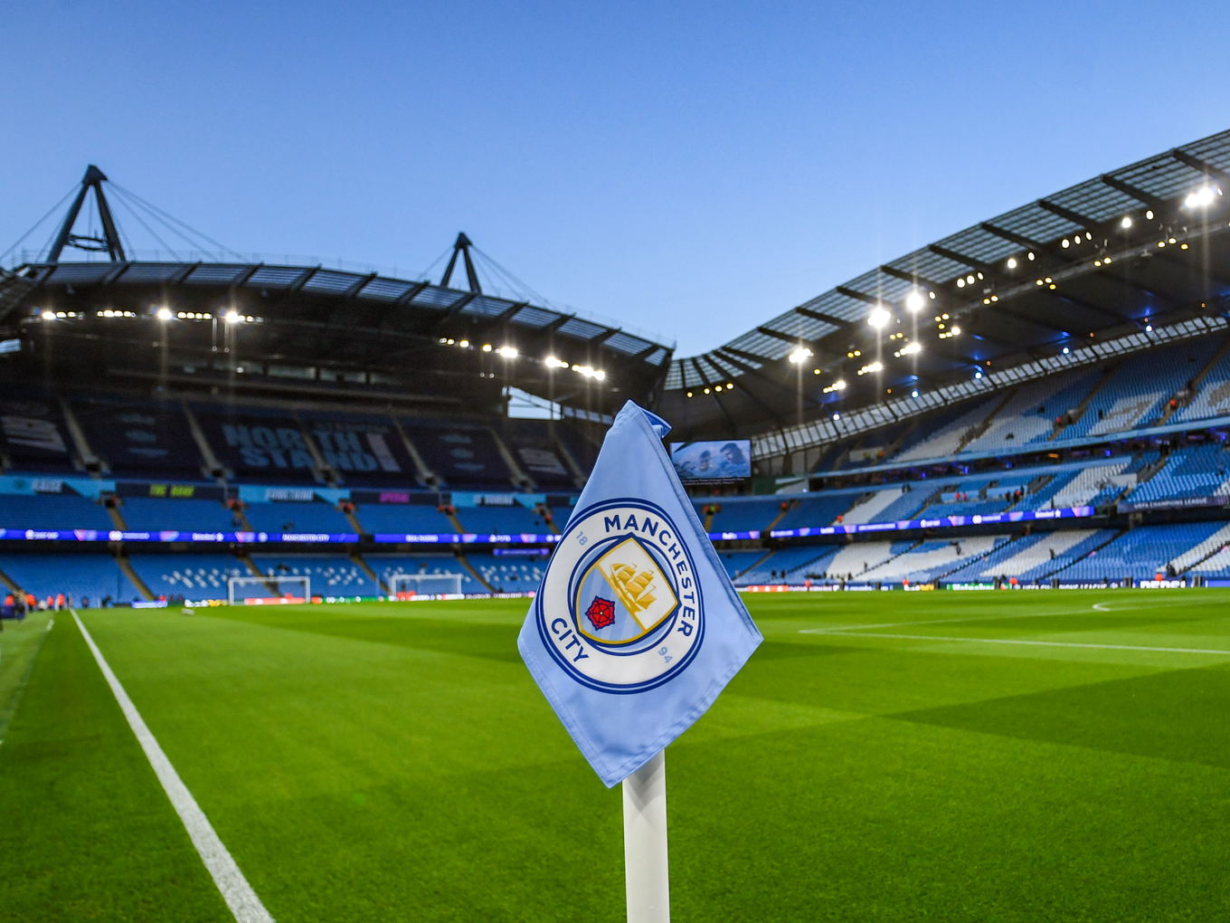 General view of the Etihad Stadium, home of Manchester City, in Manchester