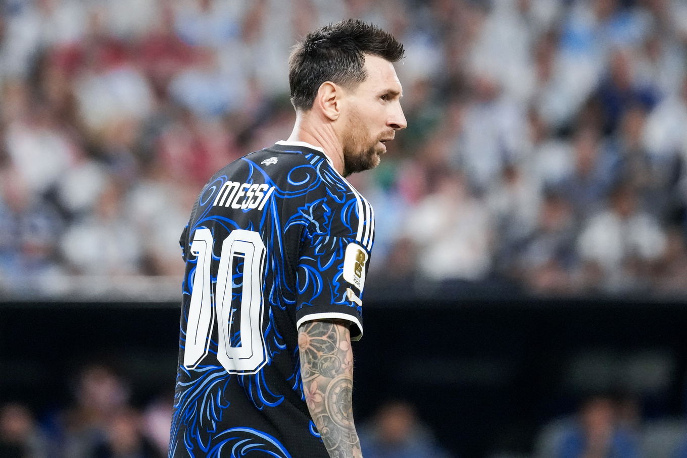 Lionel Messi of Argentina during the FIFA World Cup 2026 group-stage match against Jordan at AT&T Stadium in Arlington