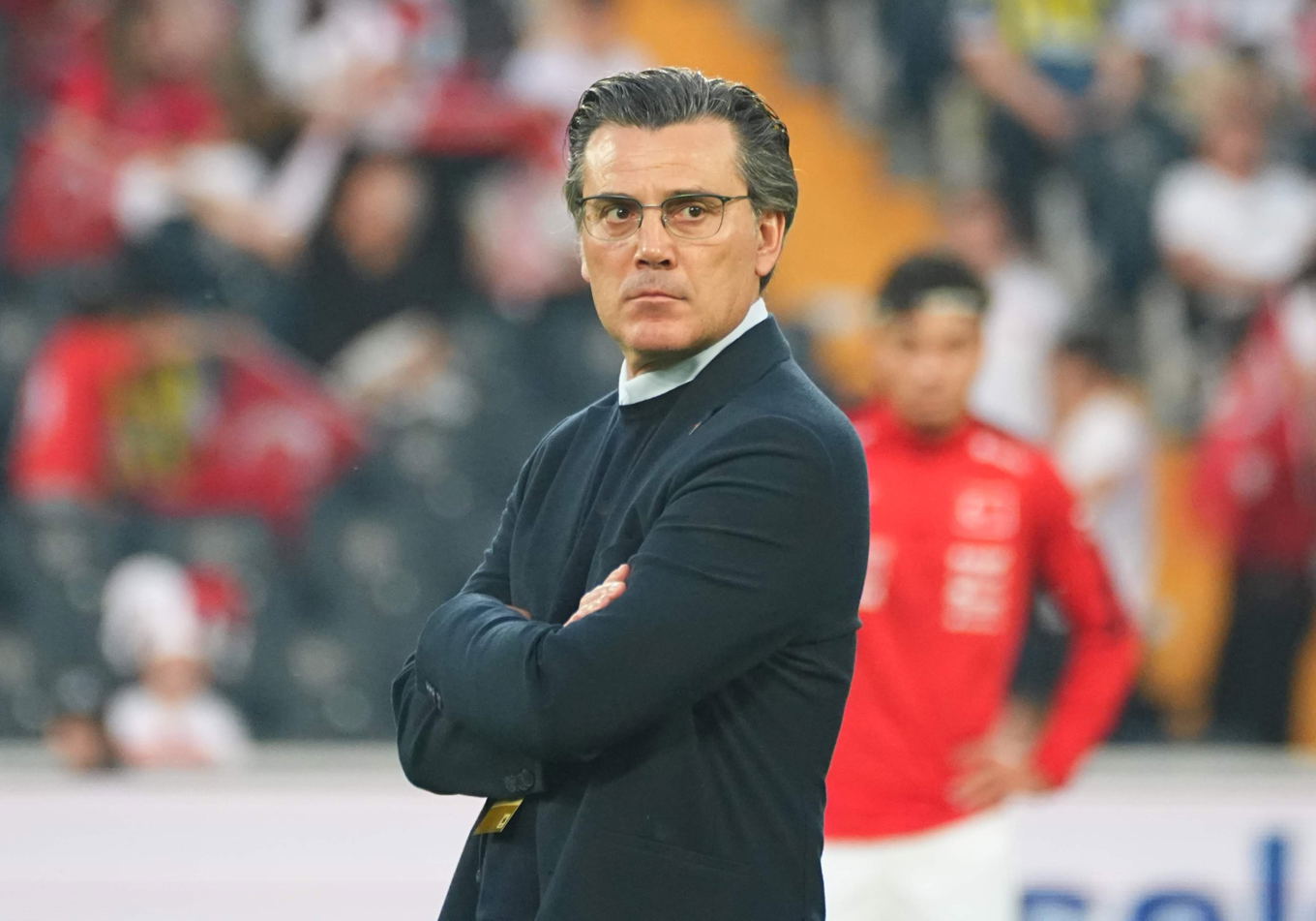 El seleccionador de Turquía, Vincenzo Montella, durante el amistoso contra Macedonia del Norte en Estambul